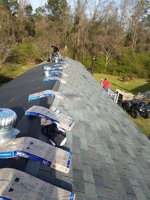 Roofing renovation 
Color colonial slate