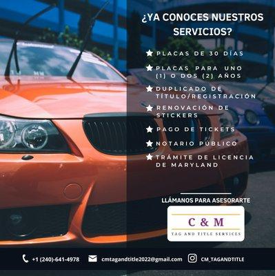 Te ayudamos a renovar tus stickers, Registrar tu vehículo llamanos 240-641-4978