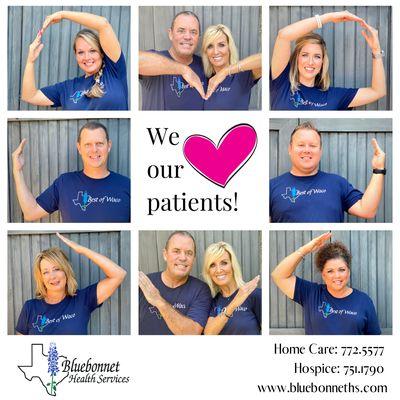 The Bluebonnet Health Services team loves our patients!