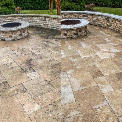 Natural stone cleaning done by us