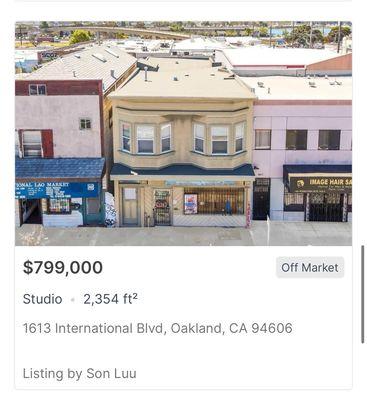 Son Luu sold this property to a pro prostitution business; attracting more illegal activity to the international Blvd corridor.