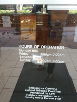 Hours of operation