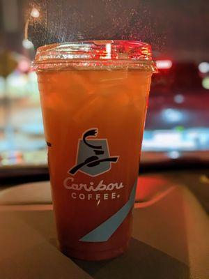 Large sparkling strawberry mango tea