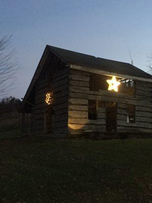 One of the rustic barns on the resort.