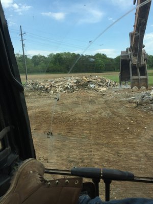 Debris removal, from building demolition