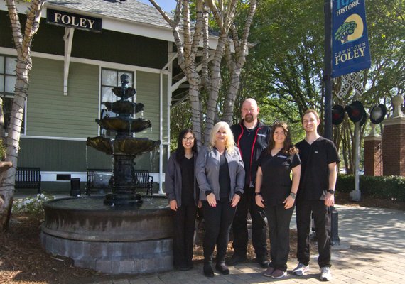 Our team (left to right): Brenda Rodriguez; Stephanie David; William Johnston, DC, IHS; Miranda Martinez; Trace David