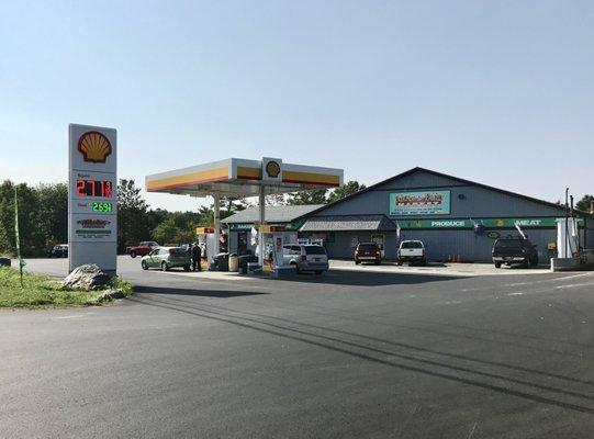 We offer Shell gas and diesel