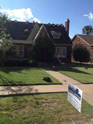 Residential roofing and remodel of historic home located in Amarillo, Texas