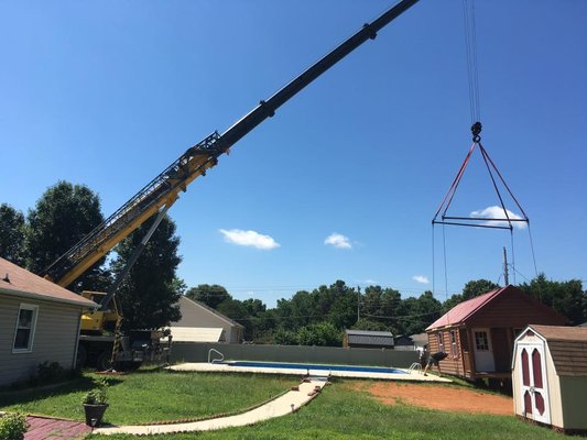 Setting a pool house