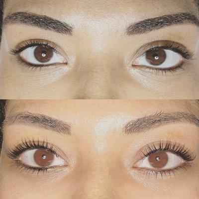 Before + After lash lift