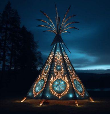 Modern designed Native American teepee