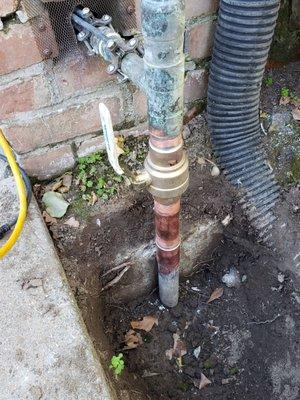 Main valve replacement (leaking gate valve to ball)