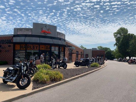 Front of Dealership on a summer day