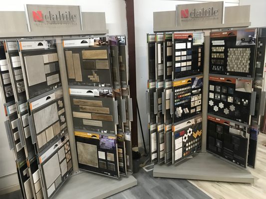 Porcelain tile options! & Mosaic options! Plenty of colors and sizes to choose from.