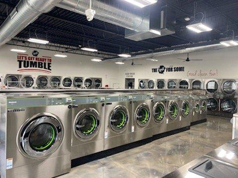 Loads of washers at the new laundromat in Camp Hill, PA