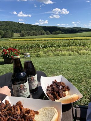 BBQ and their brand of sodas