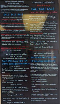 SALE SALE SALE !! Everything is on sale at C&P Professional Detailing in Camp Hill !! Sale ends December 31 2023