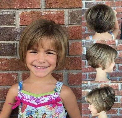 Haircuts for little girls salon with fun hair chairs near me in New Berlin, WI