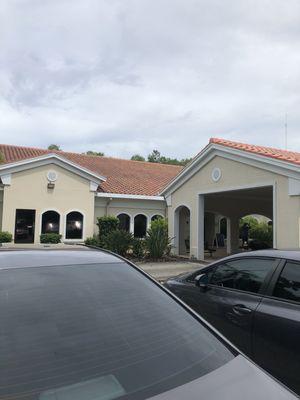 View of building from parking lot