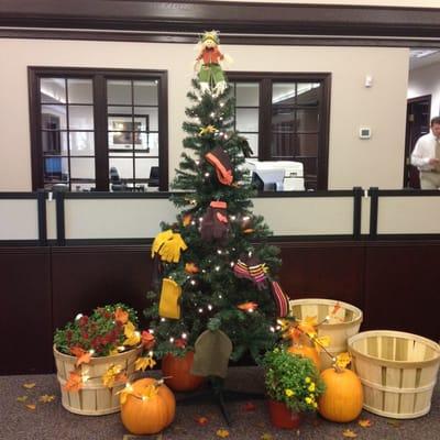 Mitten tree for the Salvation Army is ready for donations.