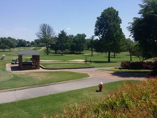 Just outside the clubhouse on a beautiful sunny day