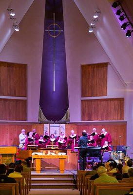 Adult Choir performs Sunday morning.