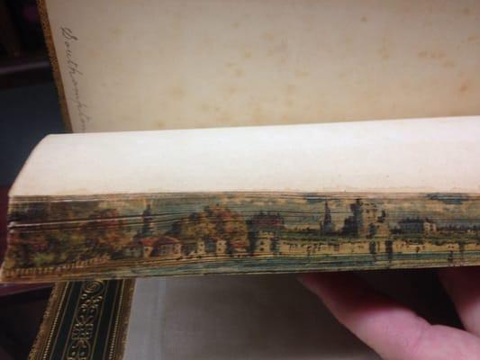 A fore edged book. Hidden painting (after)