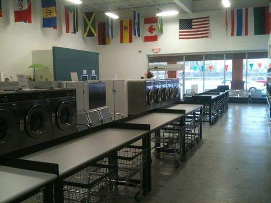 Soapy Suds Laundromat.  Clean, safe and friendly staff!  Come find your flag!