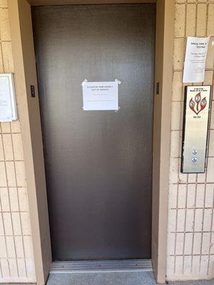 Broken elevator