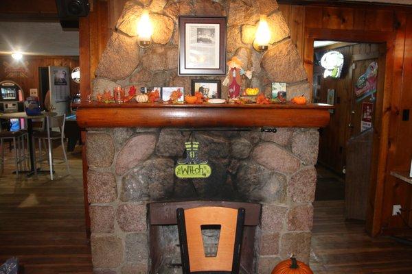 Foxy's classic fireplace