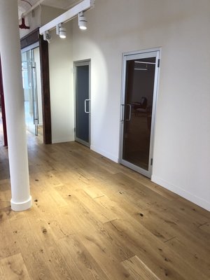 Office painted with flat finish paint