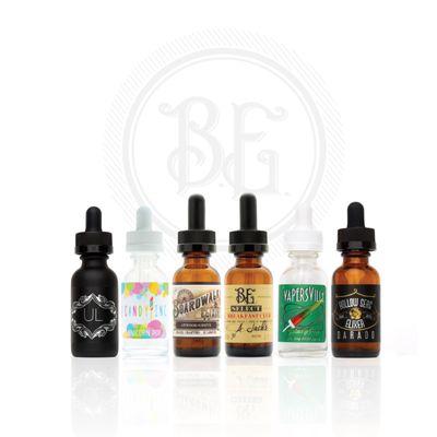 All the Boardwalk Elixir Exclusive Brands. Unlabeled Vapor, Candy Inc, BE Select, Vapersville & Hollow Seas!