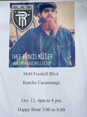 Thee Travis Miller live in Rancho!