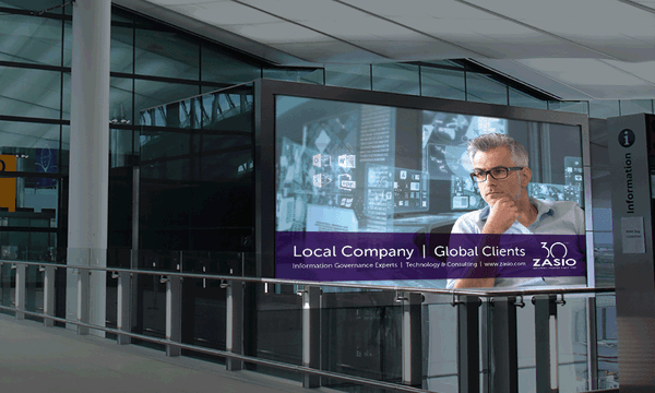 Zasio Airport Digital Ad Design