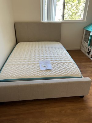 Full sized bed set up