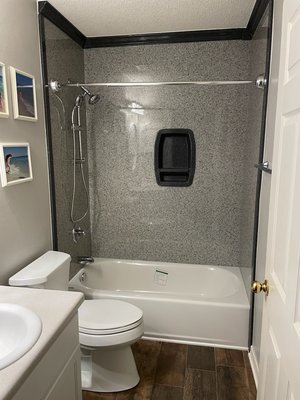 One of our beautiful remodeled bathrooms.