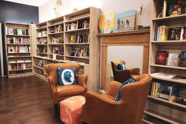 Reading nook at our booked. Chestnut Hill location