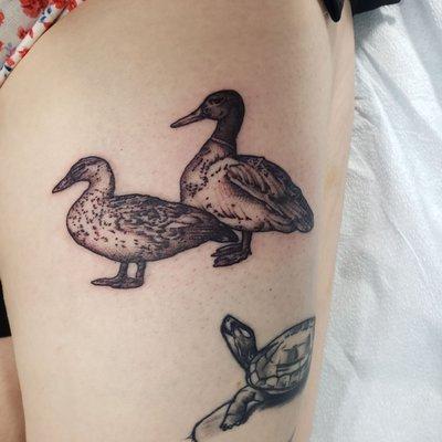 Austin's beautiful work. Two ducks. Gorgeous