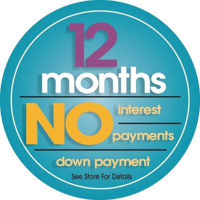 Check out our No Interest Financing! 6 months or 12 months - Ask for Details!