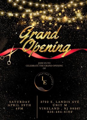 Grand opening April 29th @ 4pm