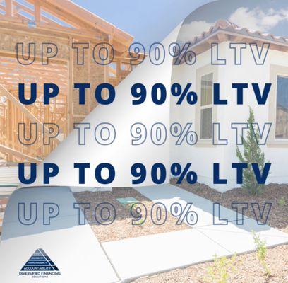 Maximize your investment with our new 90% Loan-to-Value (LTV) fix and flip loans. Minimize upfront costs and boost your buying power.