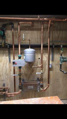 Custom Snow Melt Heat Exchange & Boiler Piping