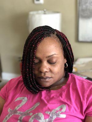 Medium Box braid Bob