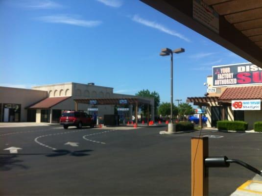 Entrance to car wash. No real good street signage