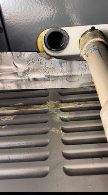 Water coming out of the new AC unit they just install