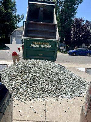 Rocks dumped into driveway