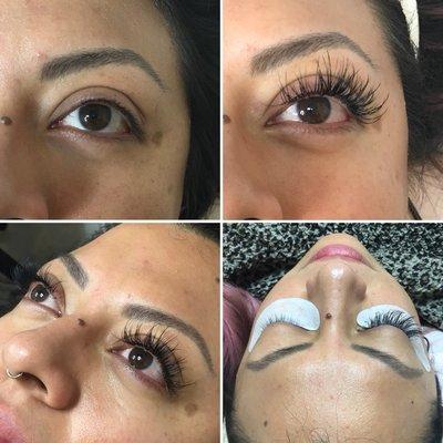 Volume Lash extensions . Doll eye style . Full set