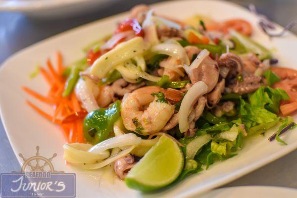 ceviche de marisco , seafood vinagrette salad