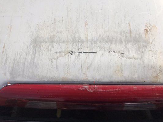 Where stainless steel pipe ran over my truck top!!!