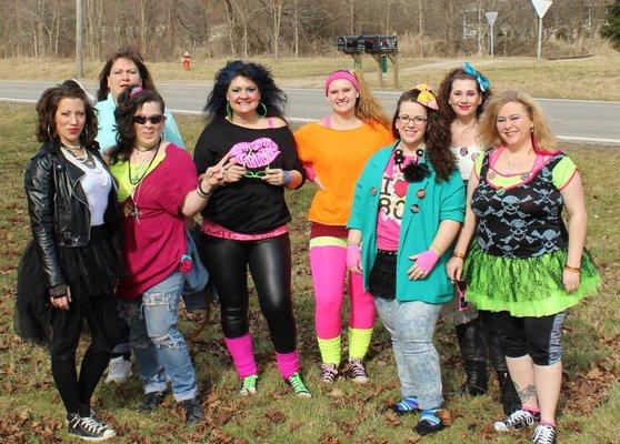 The Heathers were ready to go in their totally gnarly decked out 80's gear!